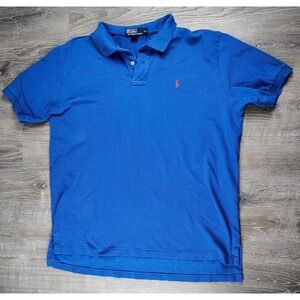 Polo Ralph Lauren Polo Shirt Men XXL Adult Blue Casual Logo Preppy Pony Y2K
